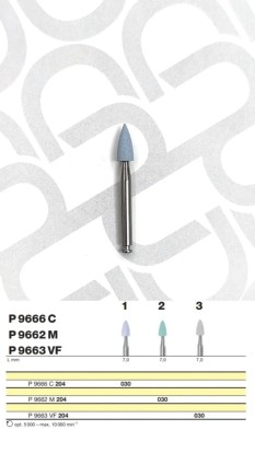 Полировочный бор по композиту 1-я ступень D+Z  / P 9666 C 204.030, Drendel + Zweiling DIAMANT GmbH, Германия  