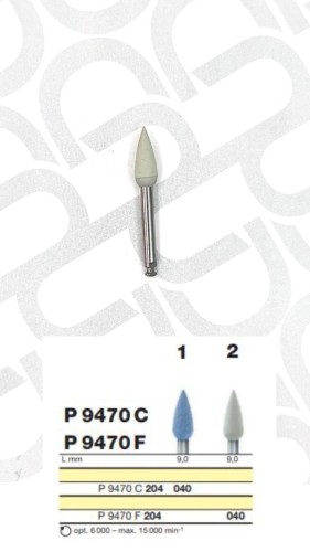 Полировочный бор по ZrO2 с алмазным зерном 2-я ступень / P 9470 F 204.040, Drendel + Zweiling DIAMANT GmbH, Германия